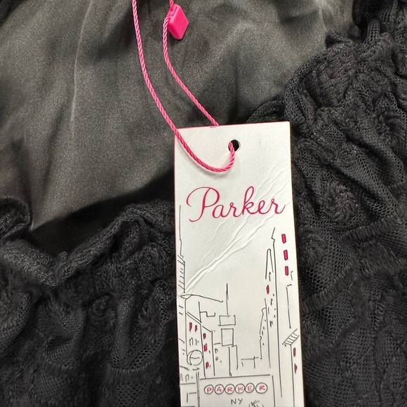 NWT Parker Off-the-shoulder Black Lace Top - Picture 5 of 6